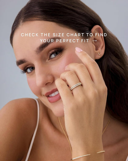 Gold Plated Cubic Zirconia Stacking Rings for Oura Ring Gen 5/4/3