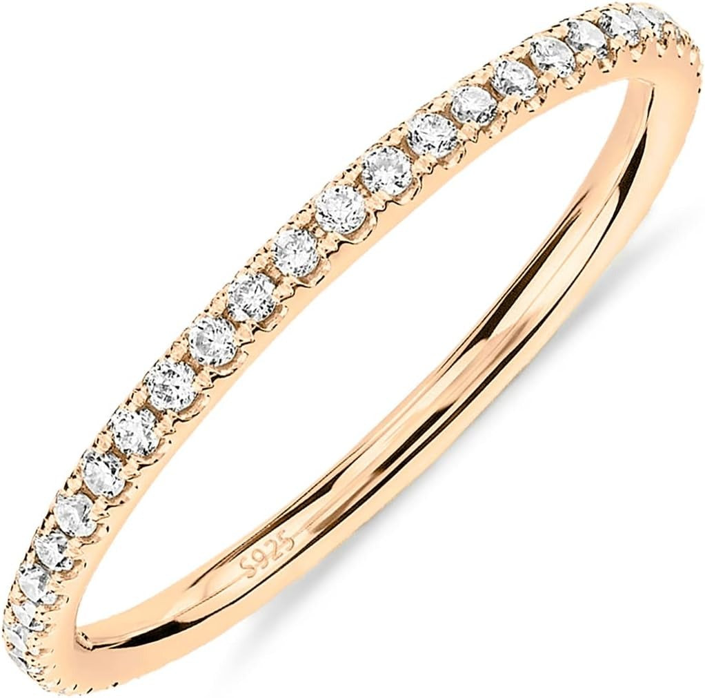 Gold Plated Cubic Zirconia Stacking Rings for Oura Ring Gen 5/4/3