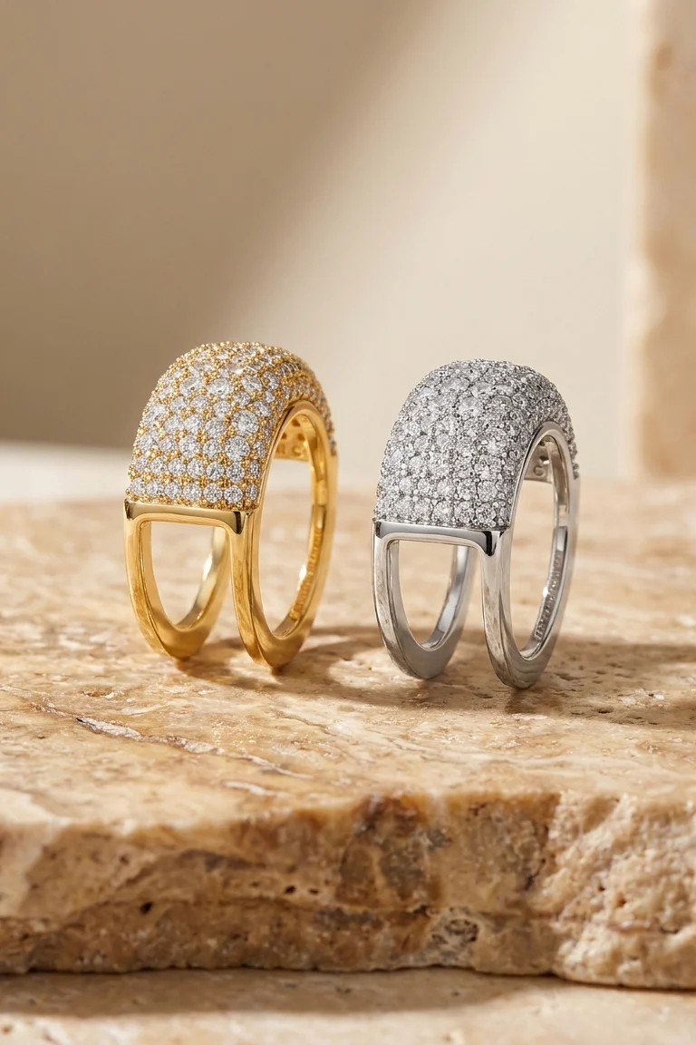 Gold & Silver Vermeil Smart Ring Cover