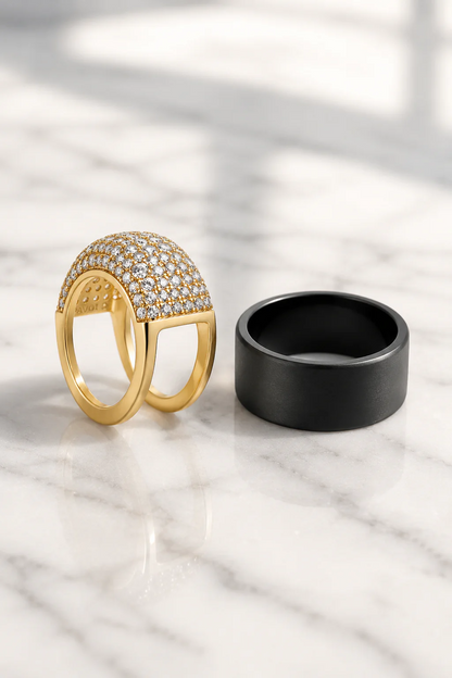 Gold & Silver Vermeil Smart Ring Cover